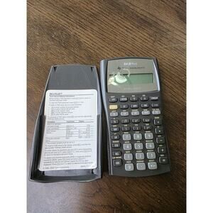 Texas Instruments BA II Plus Business Analyst Calculator W/ Cover - Tested